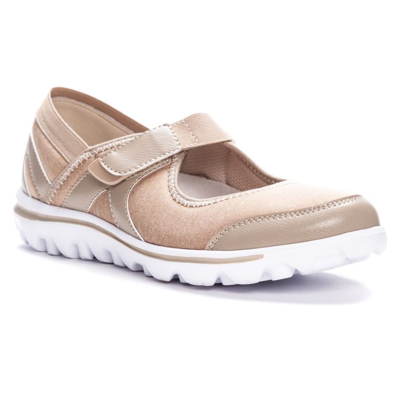 Beige Women\'s Propet Onalee Flat Shoes | LIgoP2cn