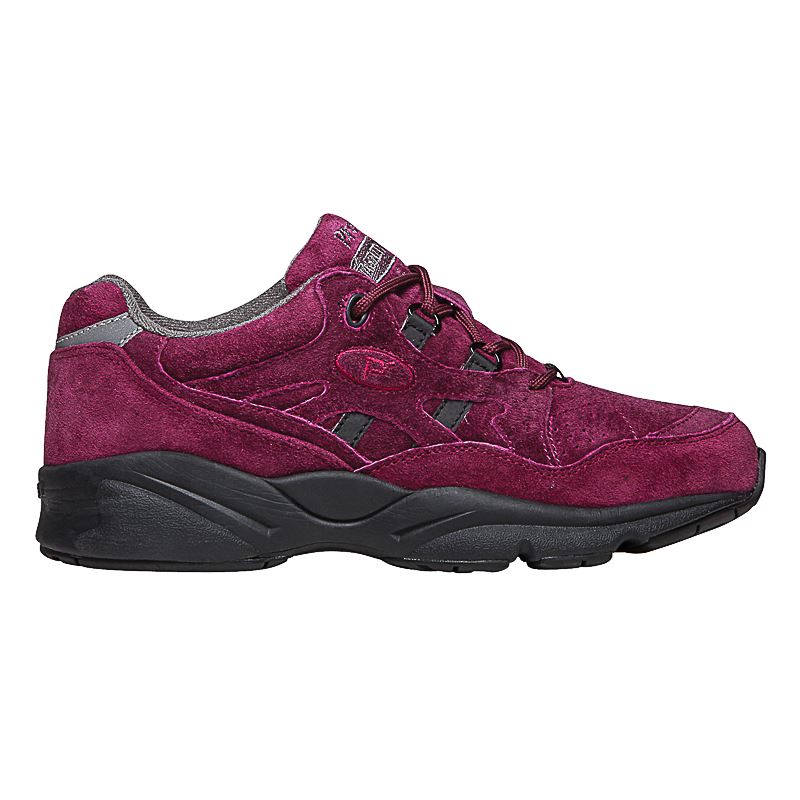 Berry Suede Women's Propet Stability Walker Sneakers | Cb5Ygk7c