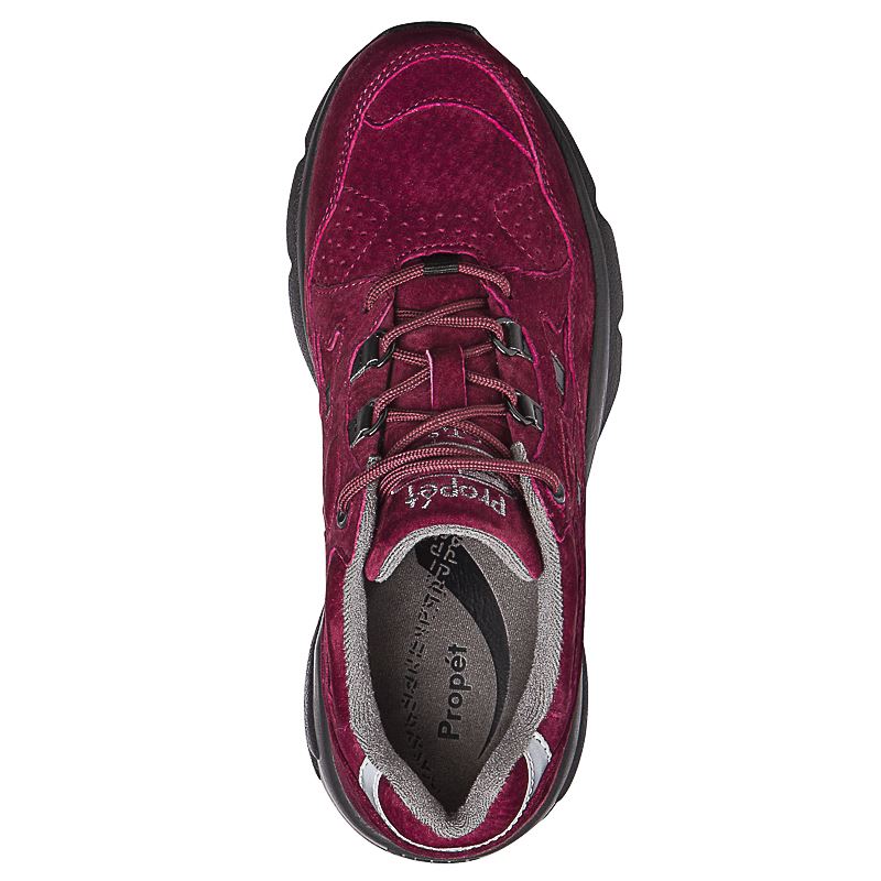 Berry Suede Women's Propet Stability Walker Sneakers | Cb5Ygk7c