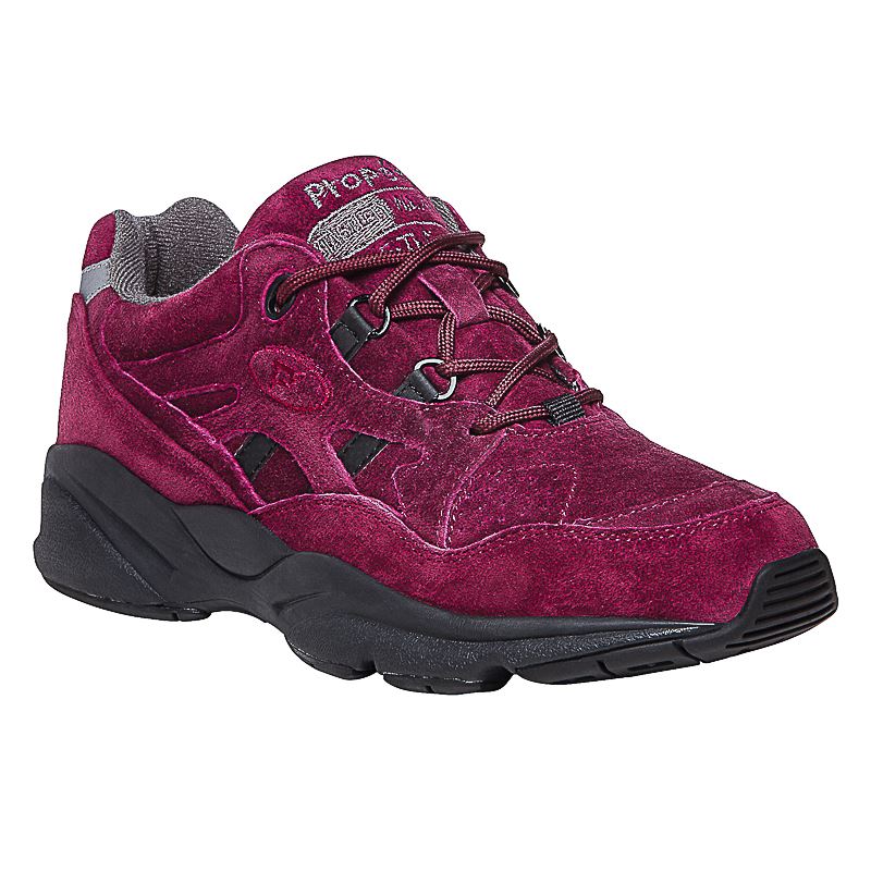 Berry Suede Women\'s Propet Stability Walker Sneakers | Cb5Ygk7c