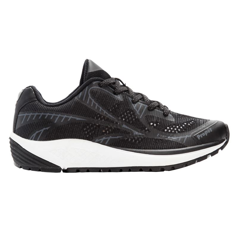 Black / Grey Women's Propet One LT Sneakers | QcuVHXWX