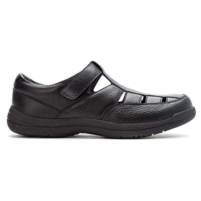 Black Men's Propet Bayport Sandals | wUbZFi0S