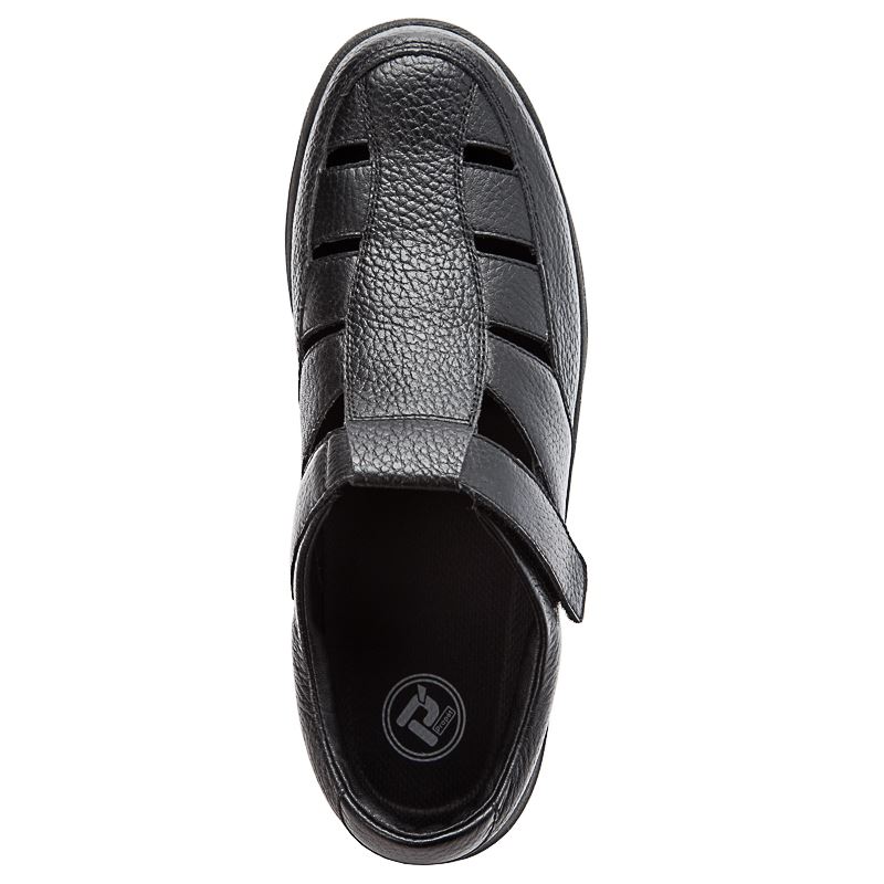 Black Men's Propet Bayport Sandals | wUbZFi0S