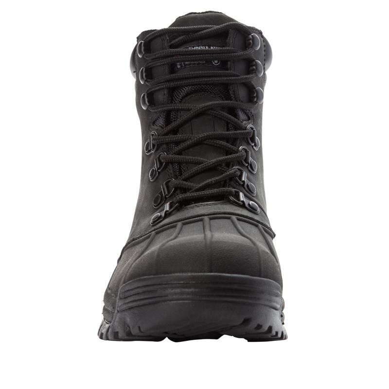 Black Men's Propet Blizzard Mid Lace Boots | JYOaANqm