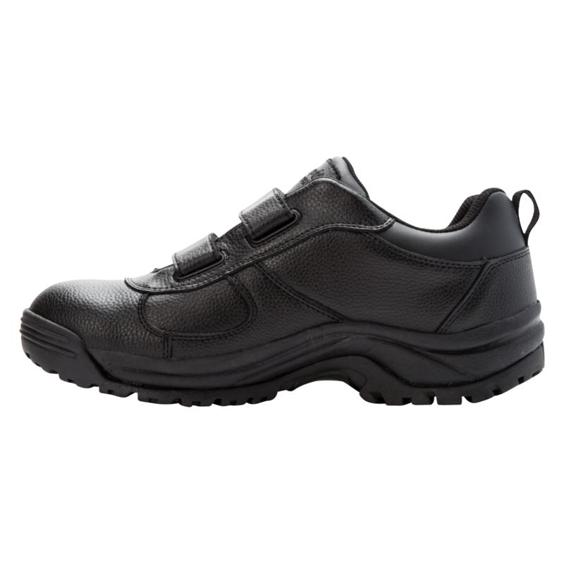 Black Men's Propet Cliff Walker Low Strap Outdoor Shoes | 1ZRVmRUt