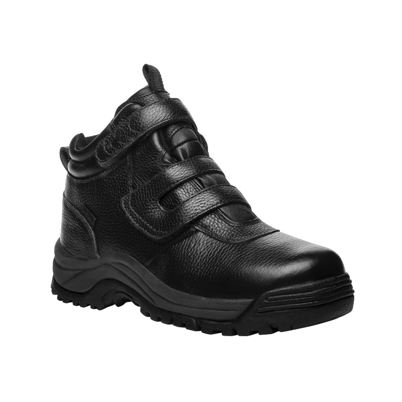 Black Men\'s Propet Cliff Walker Strap Outdoor Shoes | vfw4WO6s