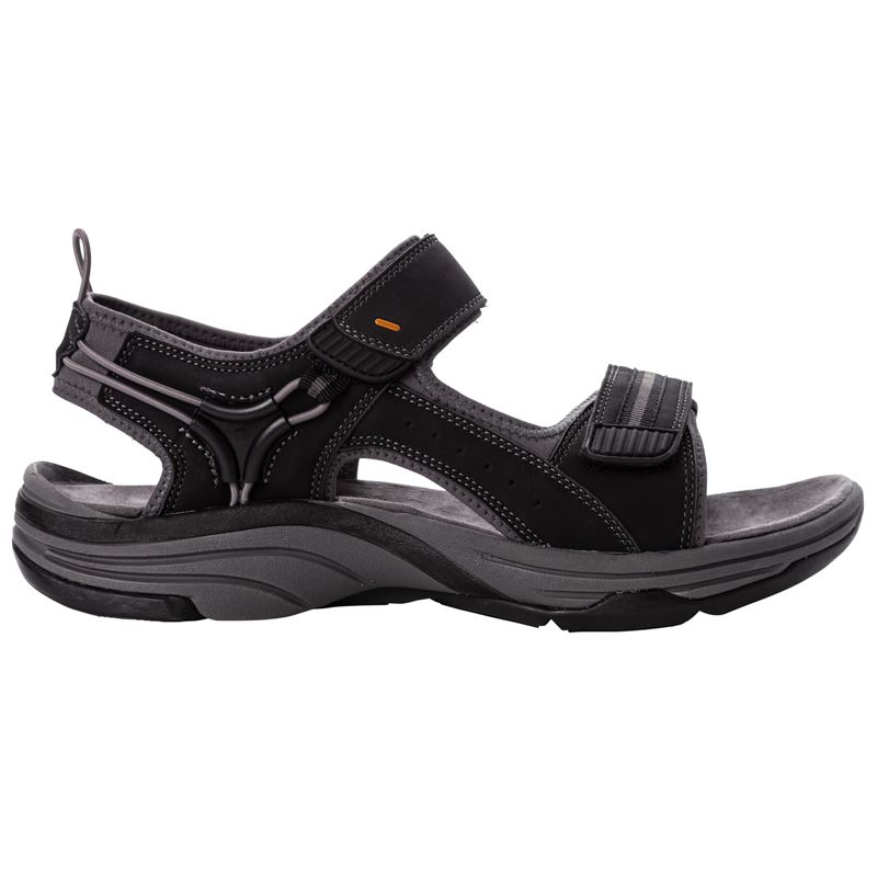 Black Men's Propet Evan Sandals | FN9NXY0m