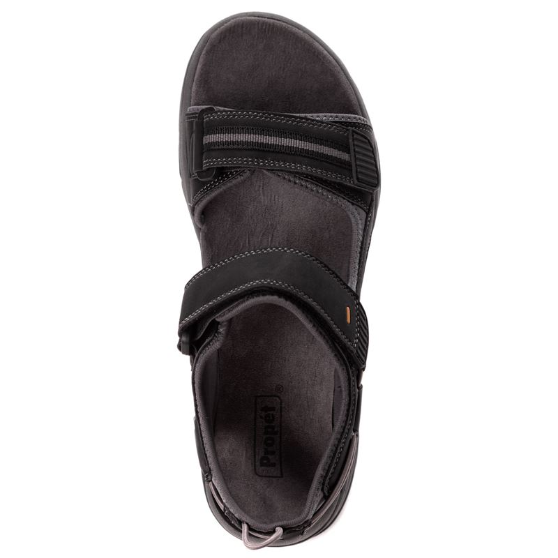 Black Men's Propet Evan Sandals | FN9NXY0m