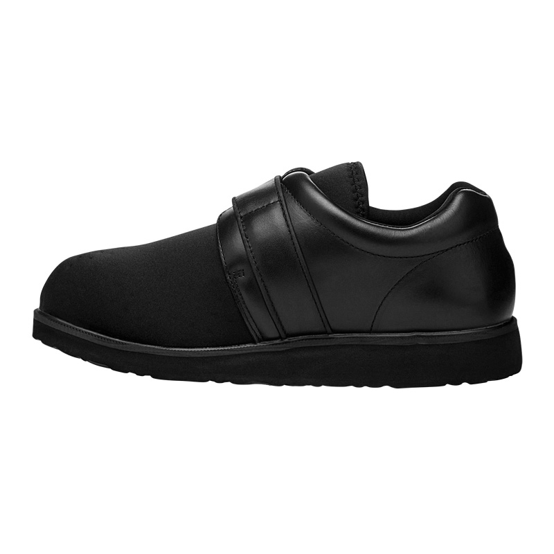 Black Men's Propet PedWalker 3 Flat Shoes | vomzEzr5