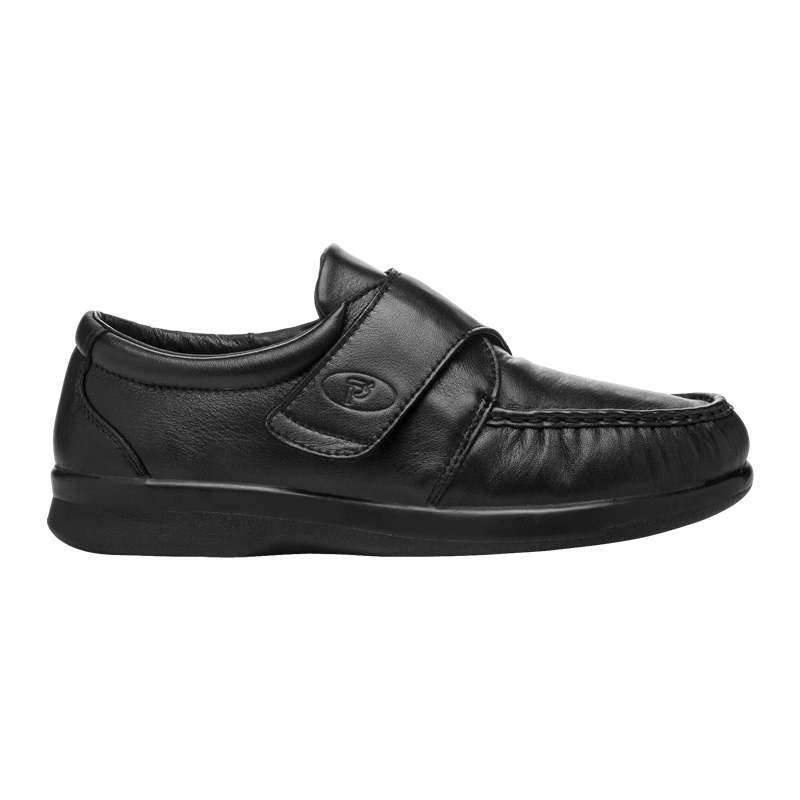 Black Men's Propet Pucker Moc Casual Shoes | 1NIxvCB1