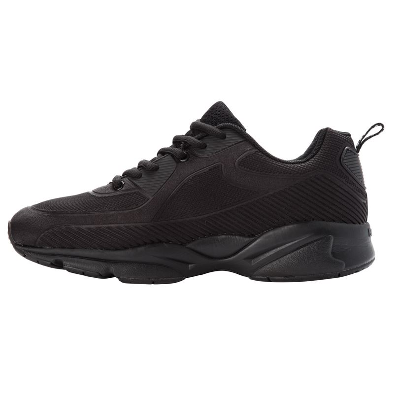 Black Men's Propet Stability Laser Sneakers | LzXOzAG8