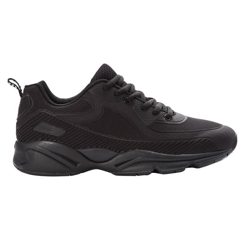 Black Men's Propet Stability Laser Sneakers | LzXOzAG8