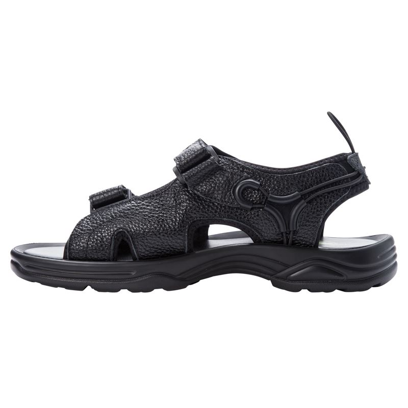 Black Men's Propet SurfWalker II Sandals | roabCAGO