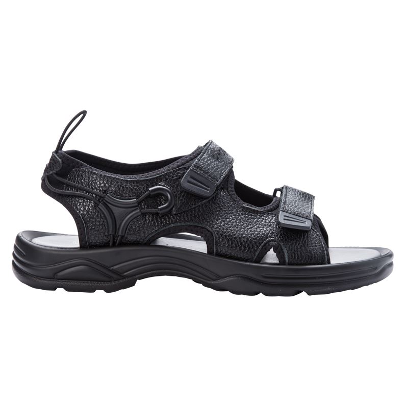 Black Men's Propet SurfWalker II Sandals | roabCAGO