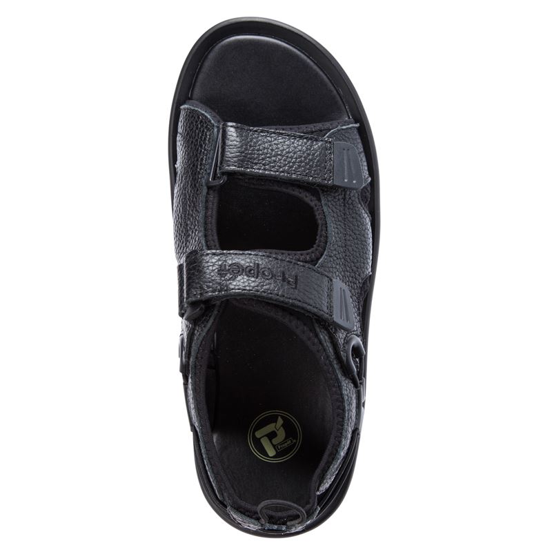 Black Men's Propet SurfWalker II Sandals | roabCAGO