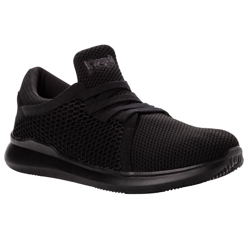 Black Men\'s Propet Viator Dual Knit Sneakers | dDc3Dhaz