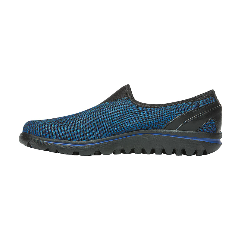 Black / Navy Women's Propet TravelActive Slip-On Sneakers | HEPePbW3