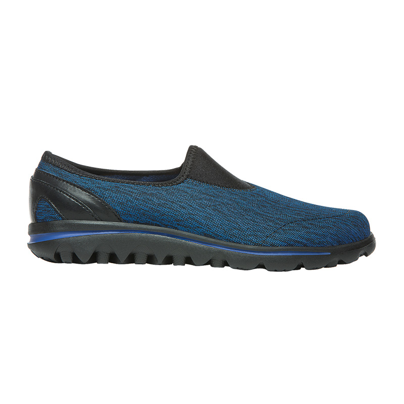 Black / Navy Women's Propet TravelActive Slip-On Sneakers | HEPePbW3