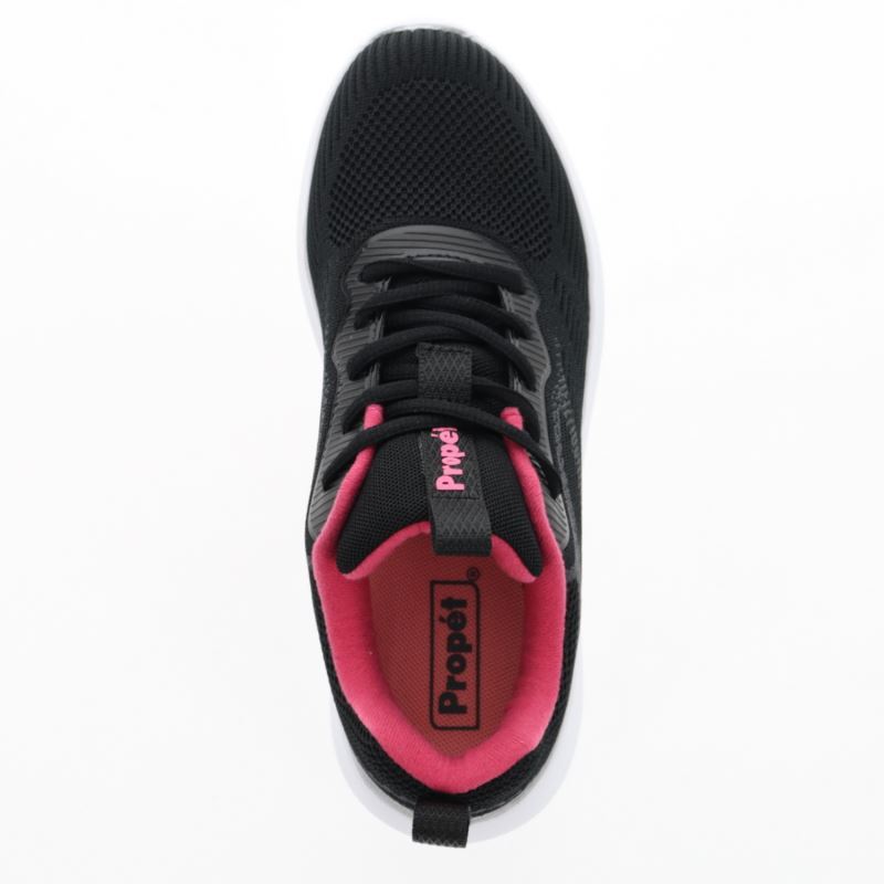 Black / Pink Women's Propet TravelBound Pixel Sneakers | 076KUAwP