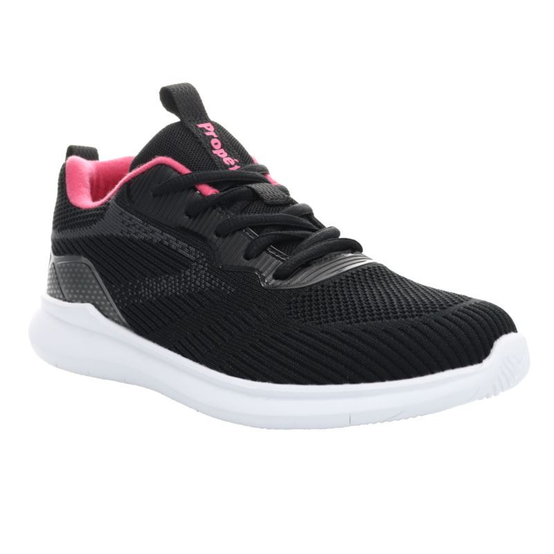 Black / Pink Women\'s Propet TravelBound Pixel Sneakers | 076KUAwP