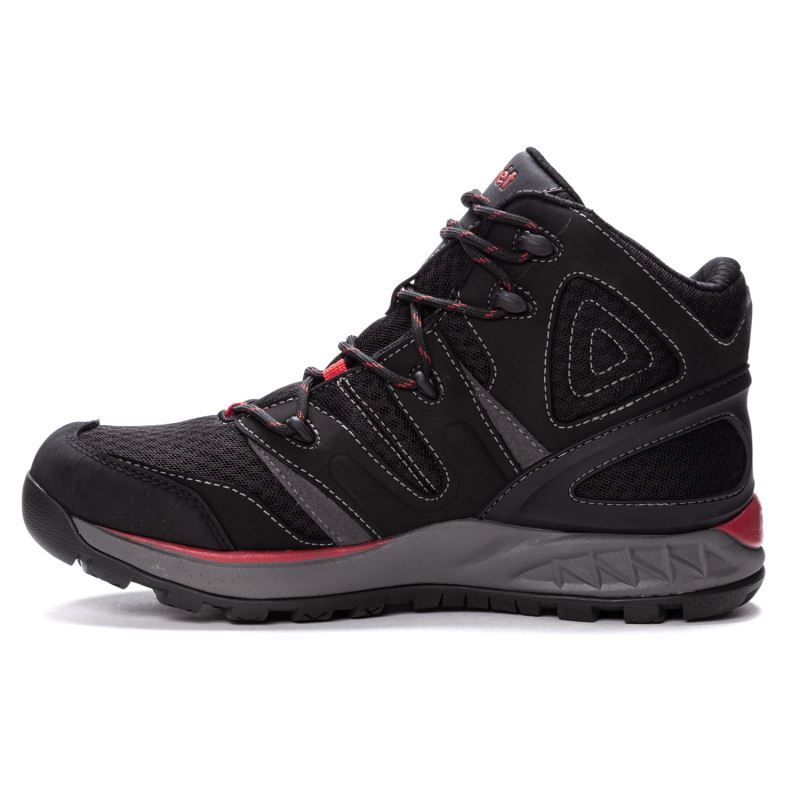 Black / Red Men's Propet Veymont Outdoor Shoes | V4Uw0m43