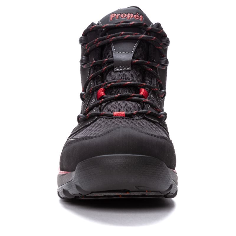 Black / Red Men's Propet Veymont Outdoor Shoes | V4Uw0m43