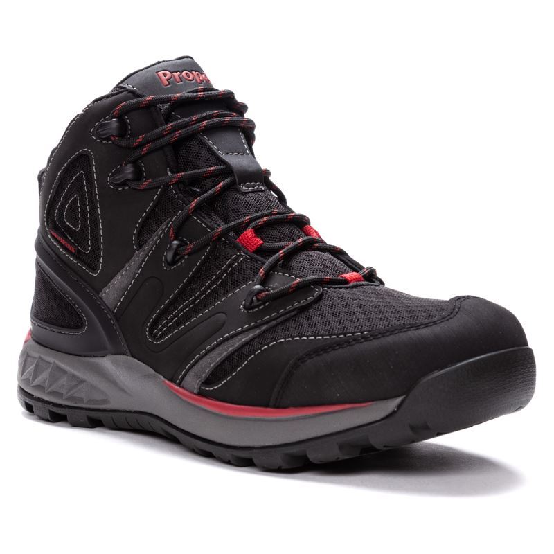 Black / Red Men\'s Propet Veymont Outdoor Shoes | V4Uw0m43