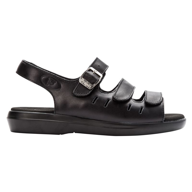 Black Women's Propet Breeze Sandals | ZFedBp4f