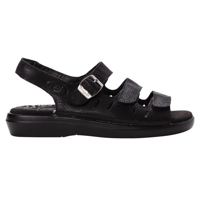 Black Women's Propet Breeze Sandals | qYEeLUDV