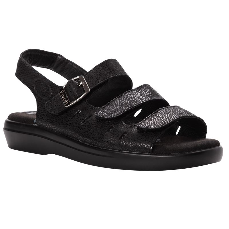 Black Women\'s Propet Breeze Sandals | qYEeLUDV