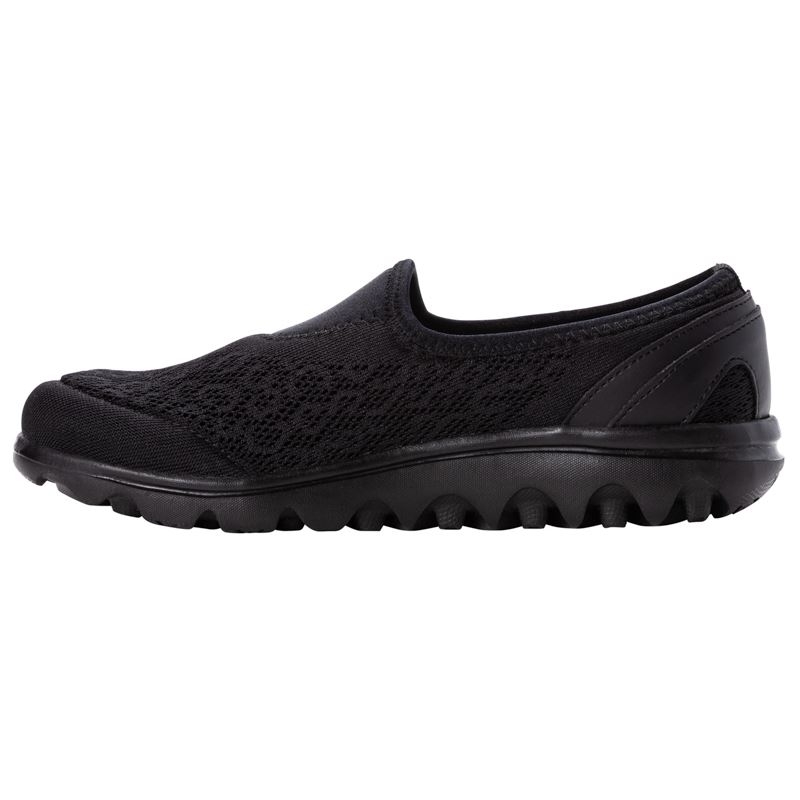 Black Women's Propet TravelActive Slip-On Sneakers | 1aqmVXMz