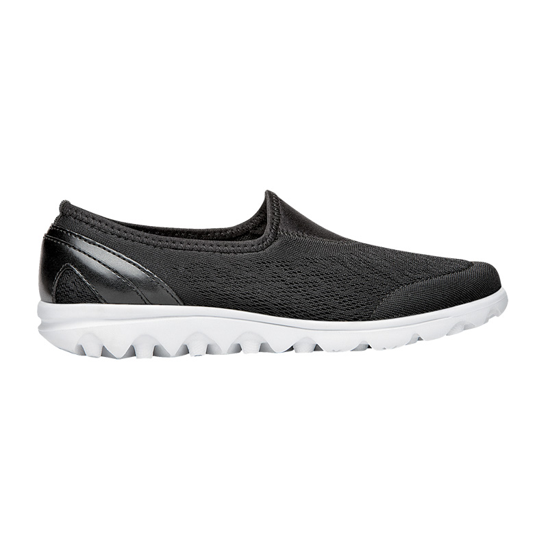 Black Women's Propet TravelActive Slip-On Sneakers | m4Ke32xx