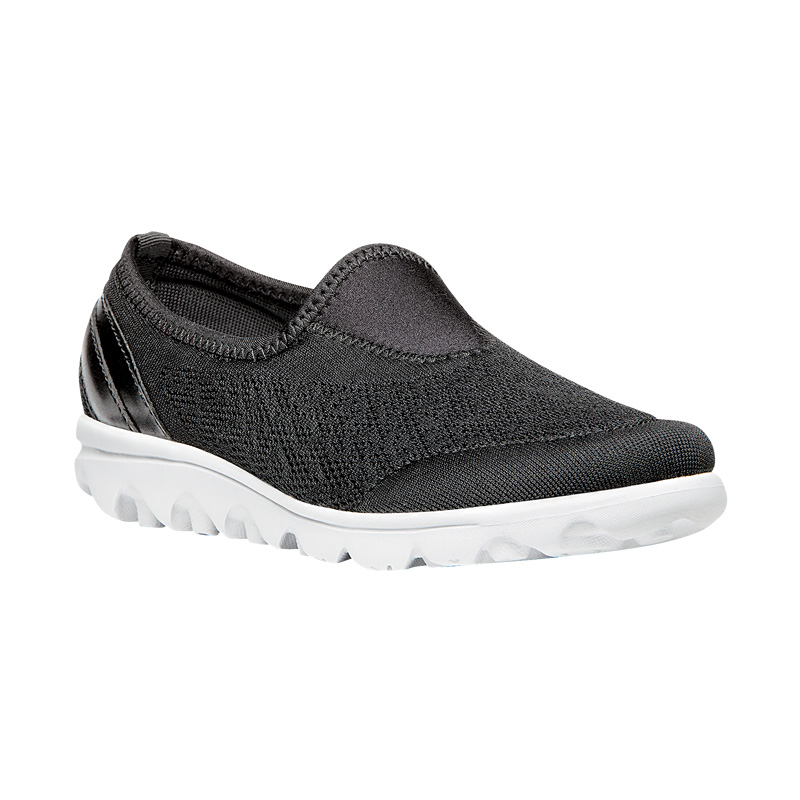 Black Women\'s Propet TravelActive Slip-On Sneakers | m4Ke32xx