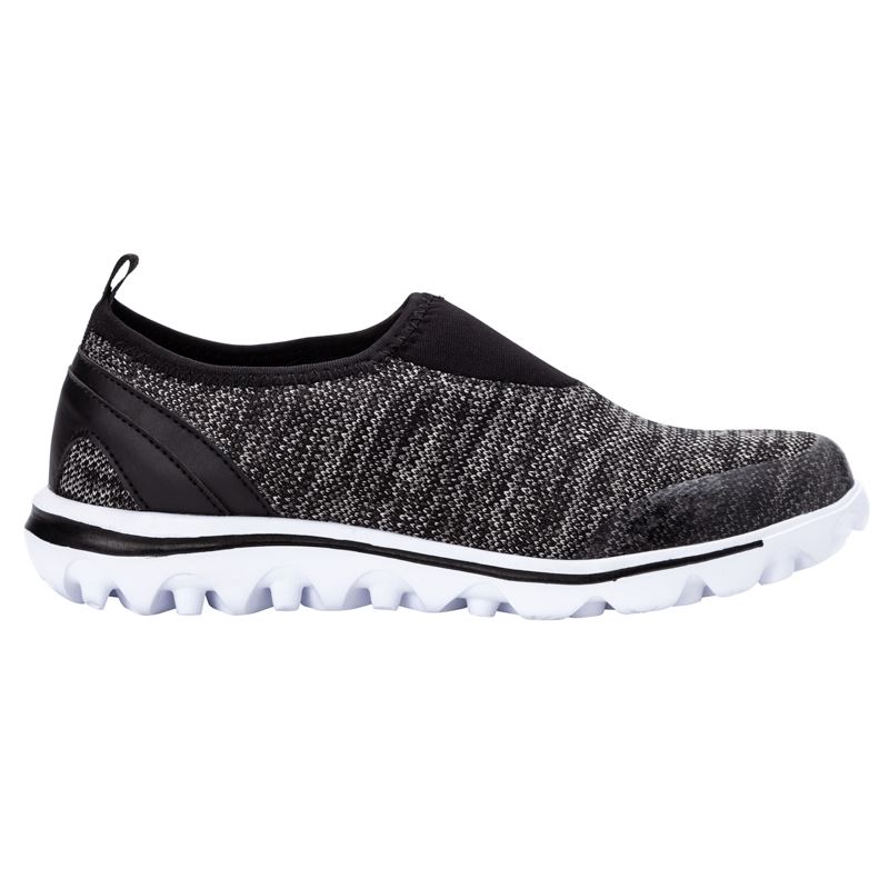 Black Women's Propet TravelActive Slip-On Sneakers | omZUQVxF