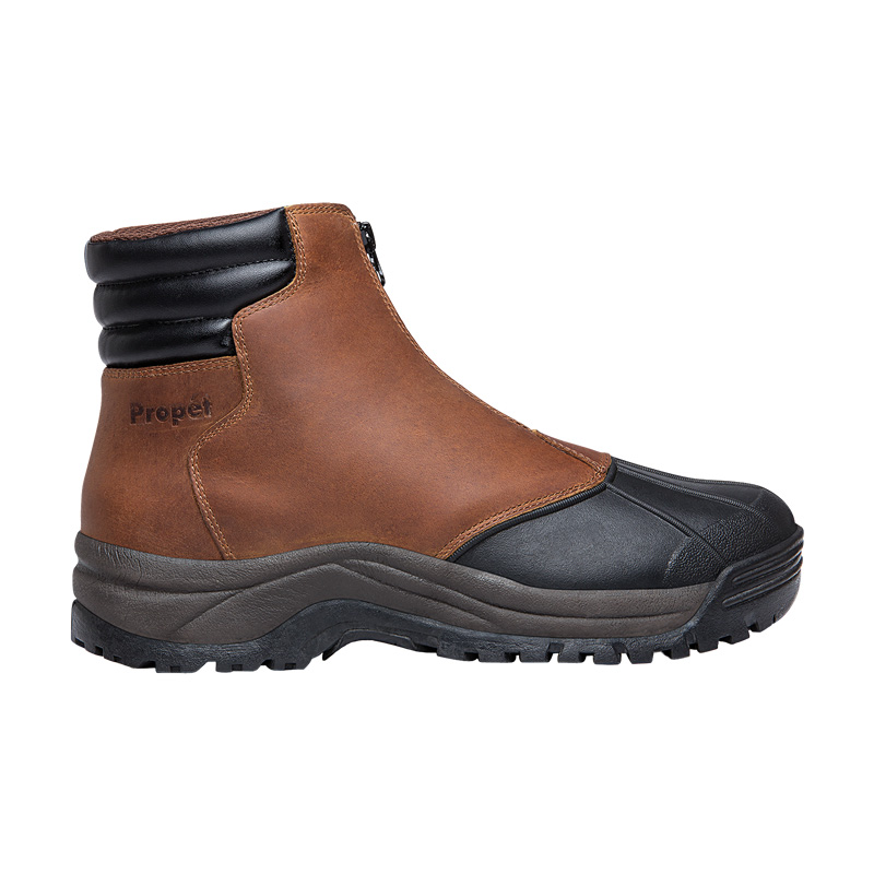 Brown / Black Men's Propet Blizzard Mid Zip Boots | DYRWyd7w