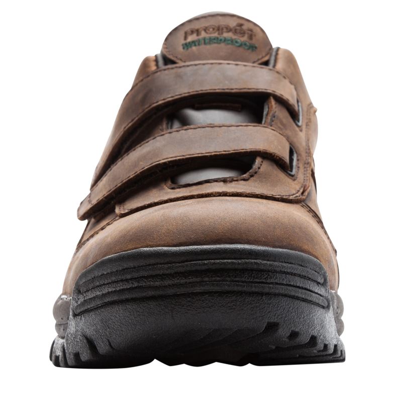 Brown Men's Propet Cliff Walker Low Strap Diabetic | 6ab2aLLT