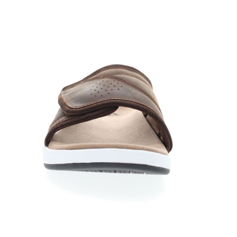 Brown Men's Propet Emerson Sandals | uQCVJ4L2