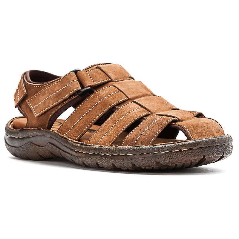 Brown Men\'s Propet Joseph Sandals | fsODCXeS