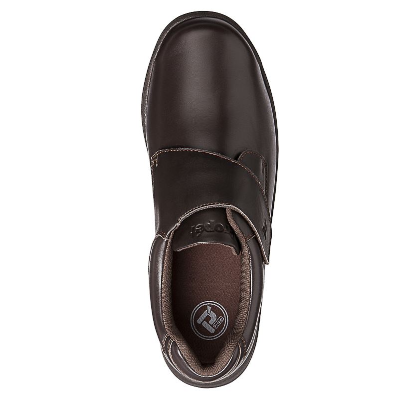 Brown Men's Propet Marv Strap Diabetic | QUBMYPTy