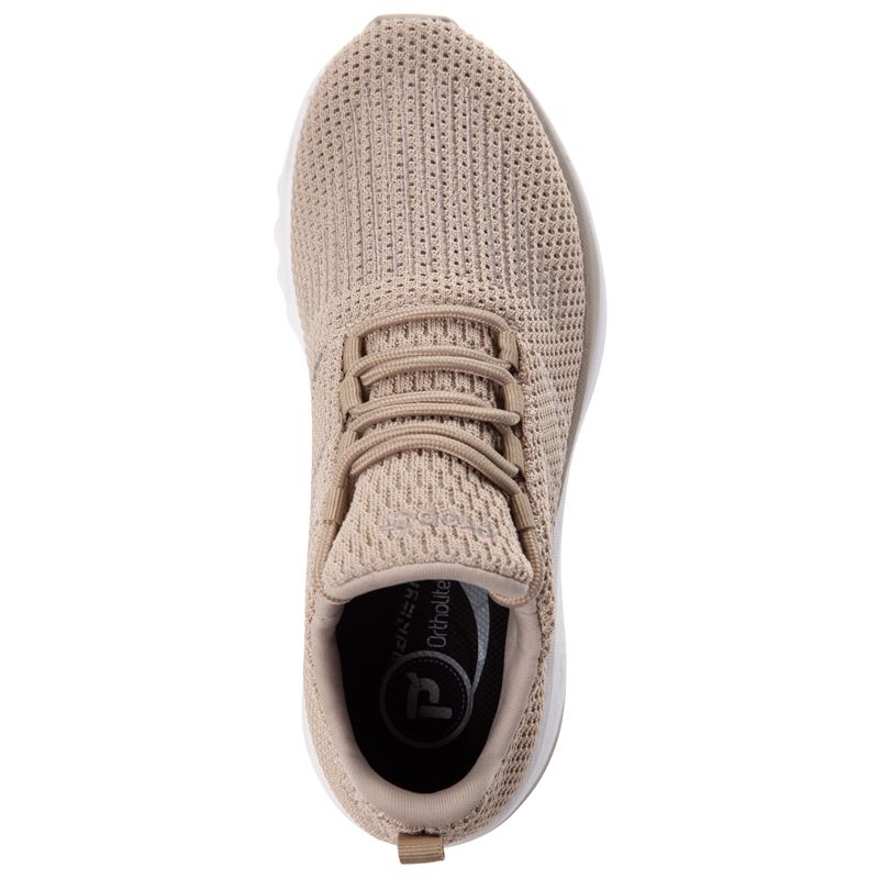 Brown Women's Propet Tour Knit Sneakers | QYASHHFc