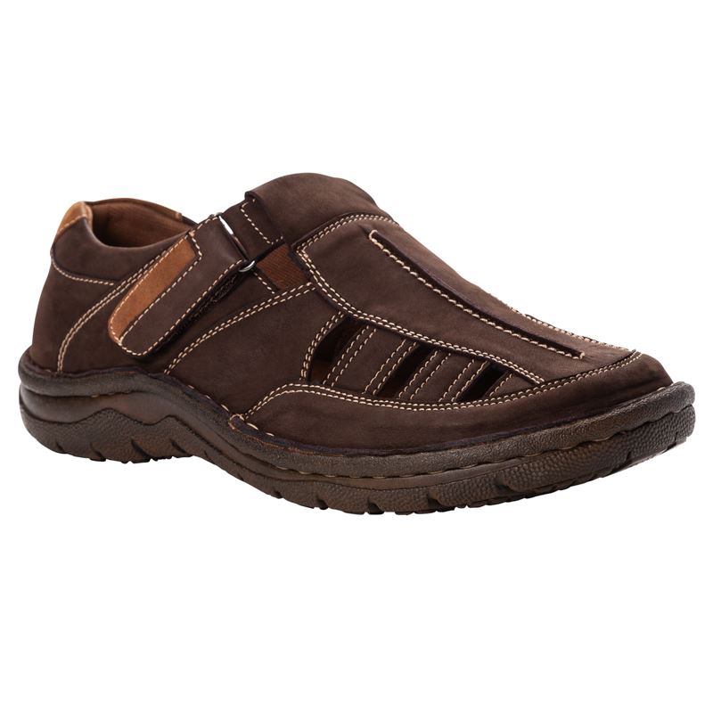 Coffee Men\'s Propet Jack Sandals | 6w9M8WZa