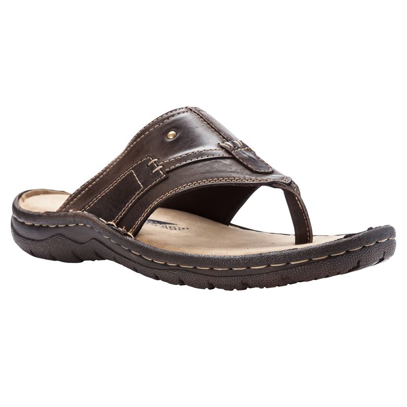 Coffee Men\'s Propet Jonas Sandals | 0Sb31Xcf