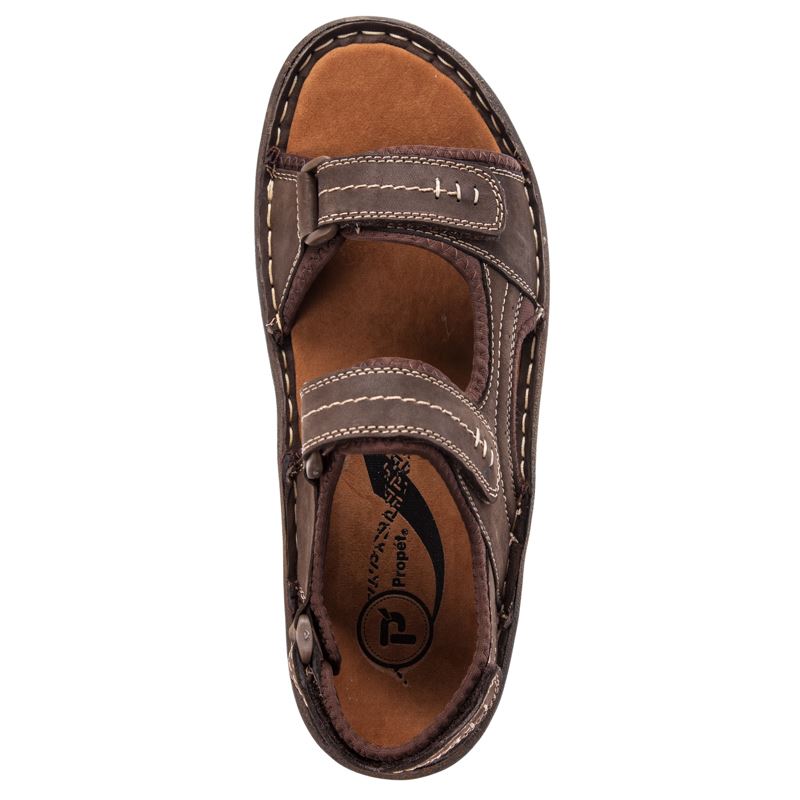 Coffee Men's Propet Jordy Sandals | O8EPMpT6