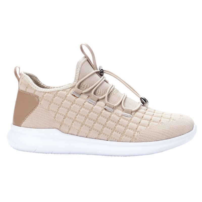 Cream Metal Women's Propet TravelBound Sneakers | 5qGdfEww