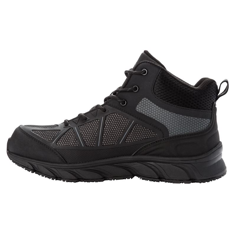 Dark Grey / Black Men's Propet Seeley Hi Walking Shoes | k0tm8JYl