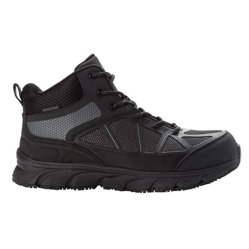 Dark Grey / Black Men's Propet Seeley Hi Walking Shoes | k0tm8JYl