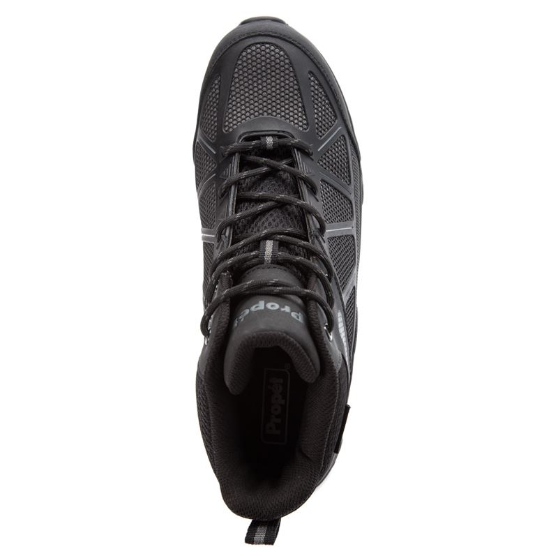 Dark Grey / Black Men's Propet Seeley Hi Walking Shoes | k0tm8JYl