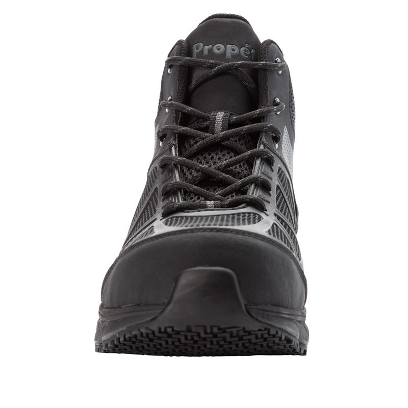 Dark Grey / Black Men's Propet Seeley Hi Walking Shoes | k0tm8JYl