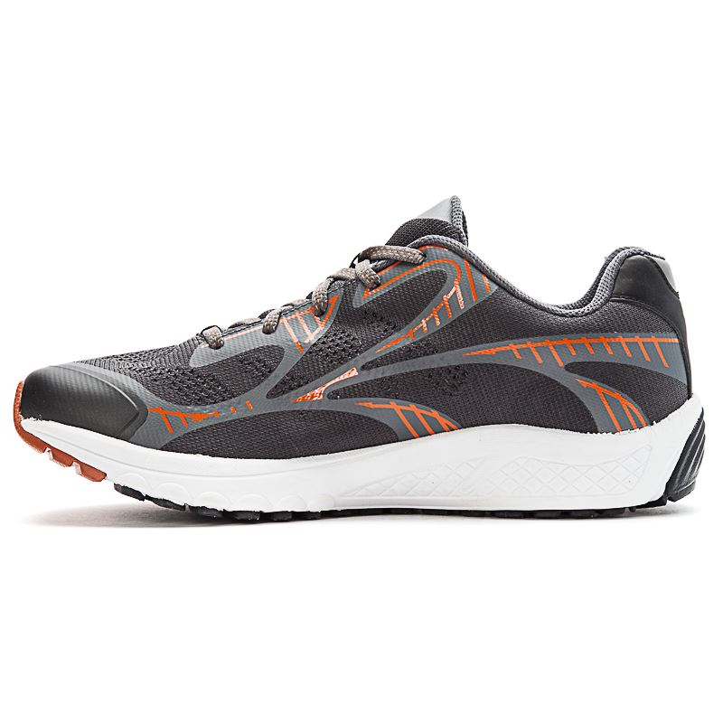 Dark Grey / Orange Men's Propet One LT Sneakers | aTJhQwtN