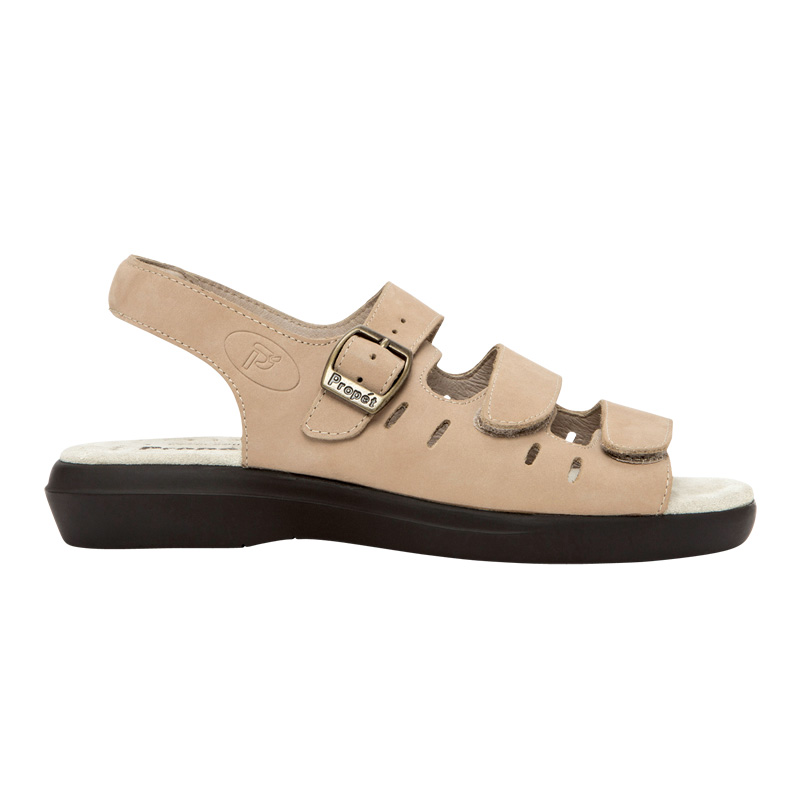 Dusty Taupe Nubuck Women's Propet Breeze Sandals | g579jJrz